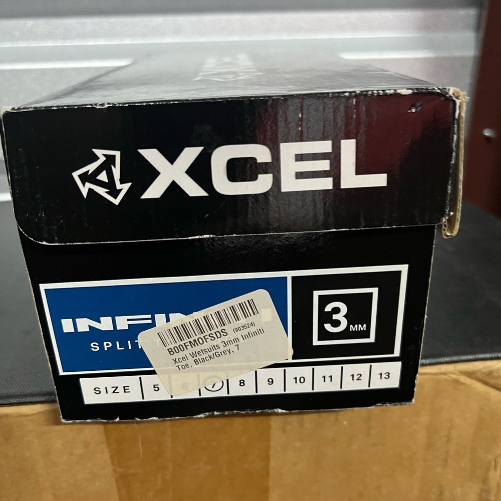 Xcel Infiniti 3mm Split Toe Wetsuit Boots - Black, Size 7